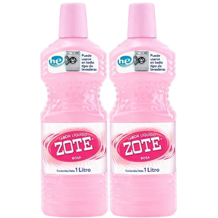 Zote Pink Laundry Detergent, 33.8 fl oz, 2-Pack - Laundry Soap, Washing Detergent, Detergente Para Lavar Ropa, Jabón Para Lavar Ropa, Detergente