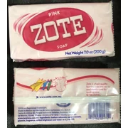 Zote Pink Laundry Soap Washing Clothes Detergent 7 Oz -2 Bar