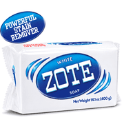 Zote White Laundry Bar Soap, Hand & Machine Wash, All Ages, Gentle & Long-Lasting, Laundry Detergent, Bar Cleanser with Sodium Tallowate, 14.1 oz