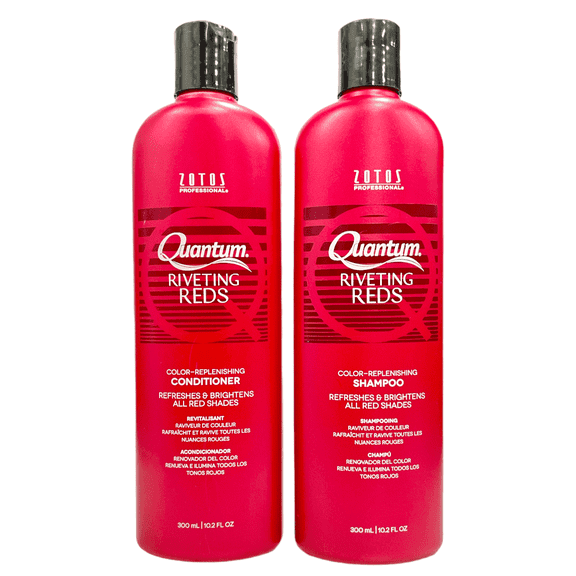 Zotos Quantum Riveting Reds Shampoo & Conditioner Set 10. 2 oz - Restores Red Colored Hair!