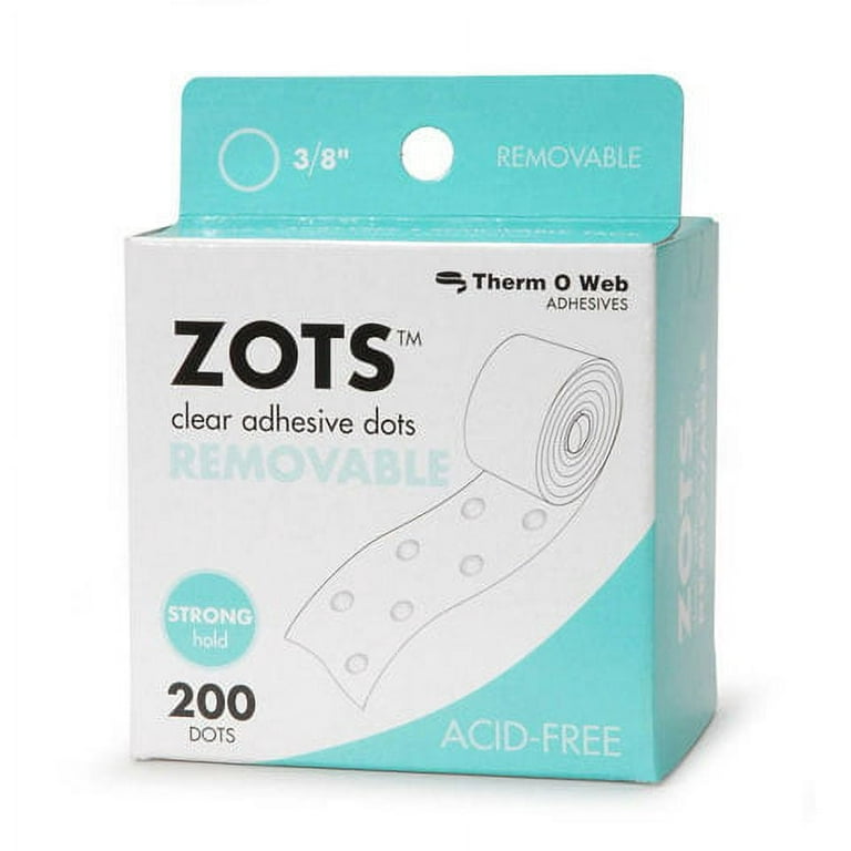 Therm O Web Zots Clear Adhesive Dots, 0.37 x 0.01 - 200 count