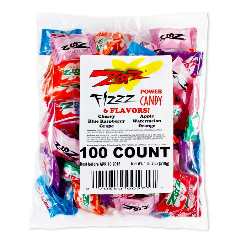 Zotz Assorted Power Candy, 1.2 Pound - 100 per pack -- 12 packs
