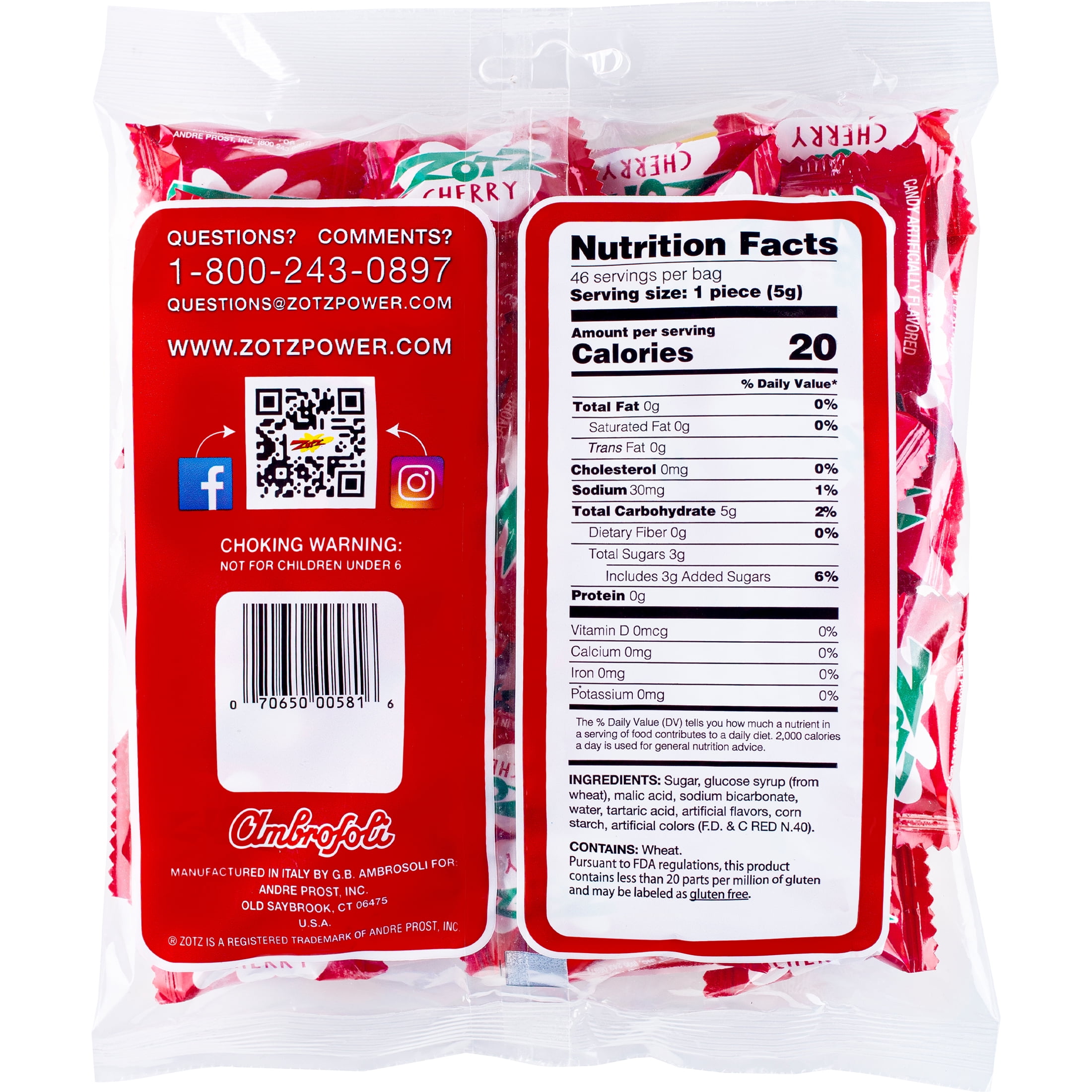 Fissy Candy ZOTZ, Sour Candy, Cherry 46ct Bag, Fizz Sour Hard Shell - Walmart.com