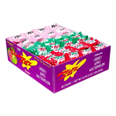 Zotz Cherry Apple Watermelon Fizz Power Candy, 0.7 Ounce - 48 per pack -- 12 packs per case.