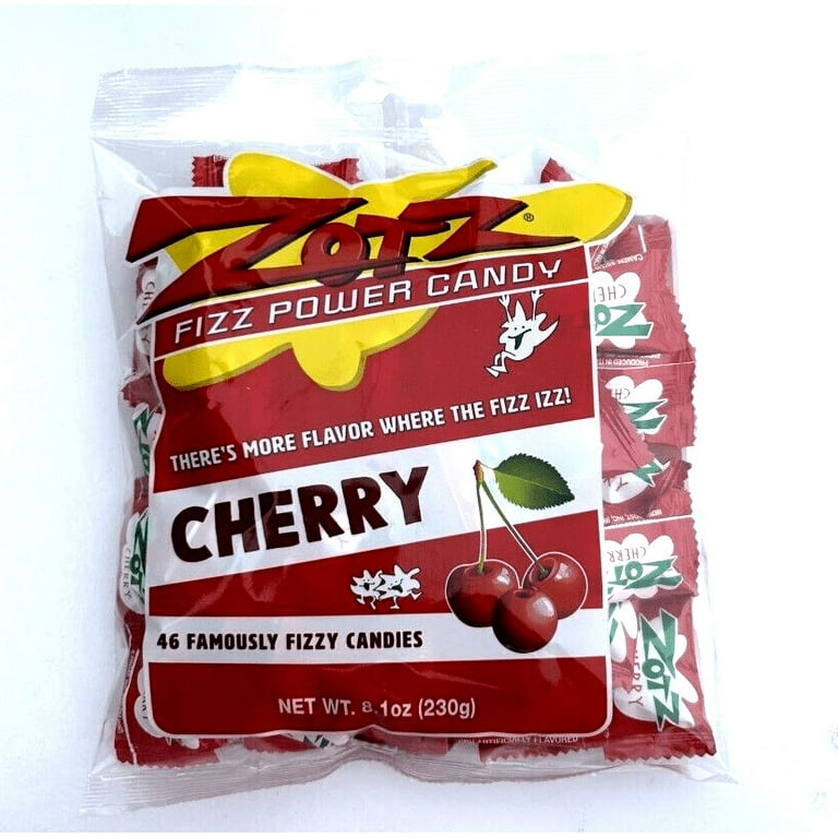 Candyページ Zotz Cherry Fizz Sour Candy - 8.1oz Peg Bag - FREE SHIPPING