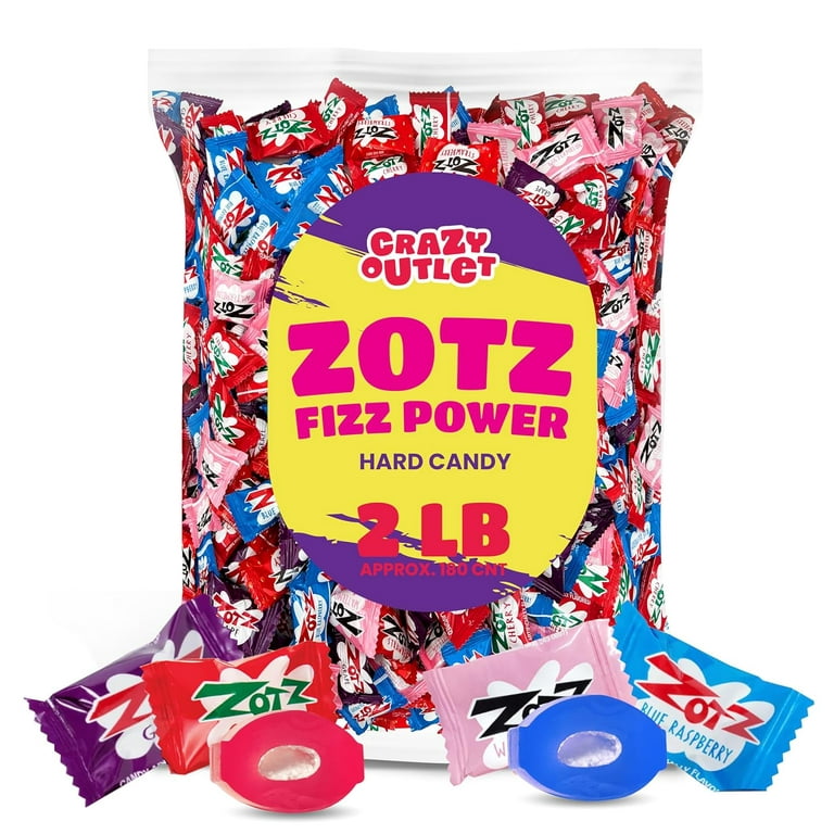 Zotz Fizzy Sour Fruit Candy, Assorted Flavors including Apple