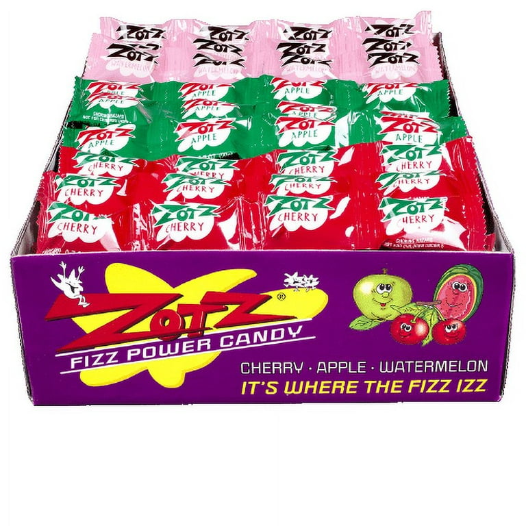 Zotz Fizz Power Candy Strings Cherry, Apple & Watermelon - Walmart.com