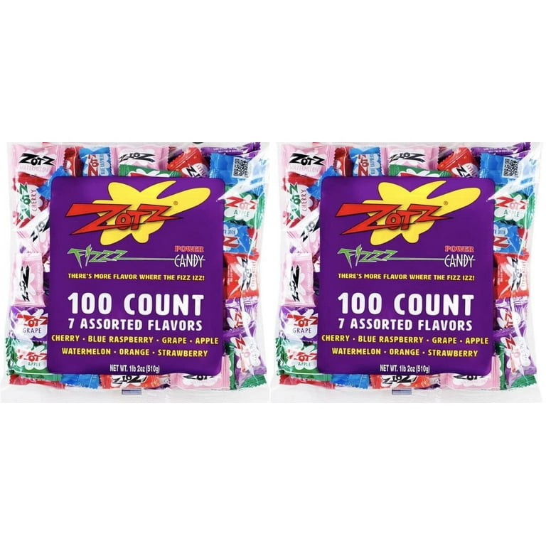 ZOTZ Fizzy Candy, Assorted Flavors, 200 Count - Walmart.com