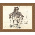thumbnail image 1 of Zouave Sitting, Whole Figure 24x20 Gold Ornate Wood Framed Canvas Art by Vincent van Gogh, 1 of 2