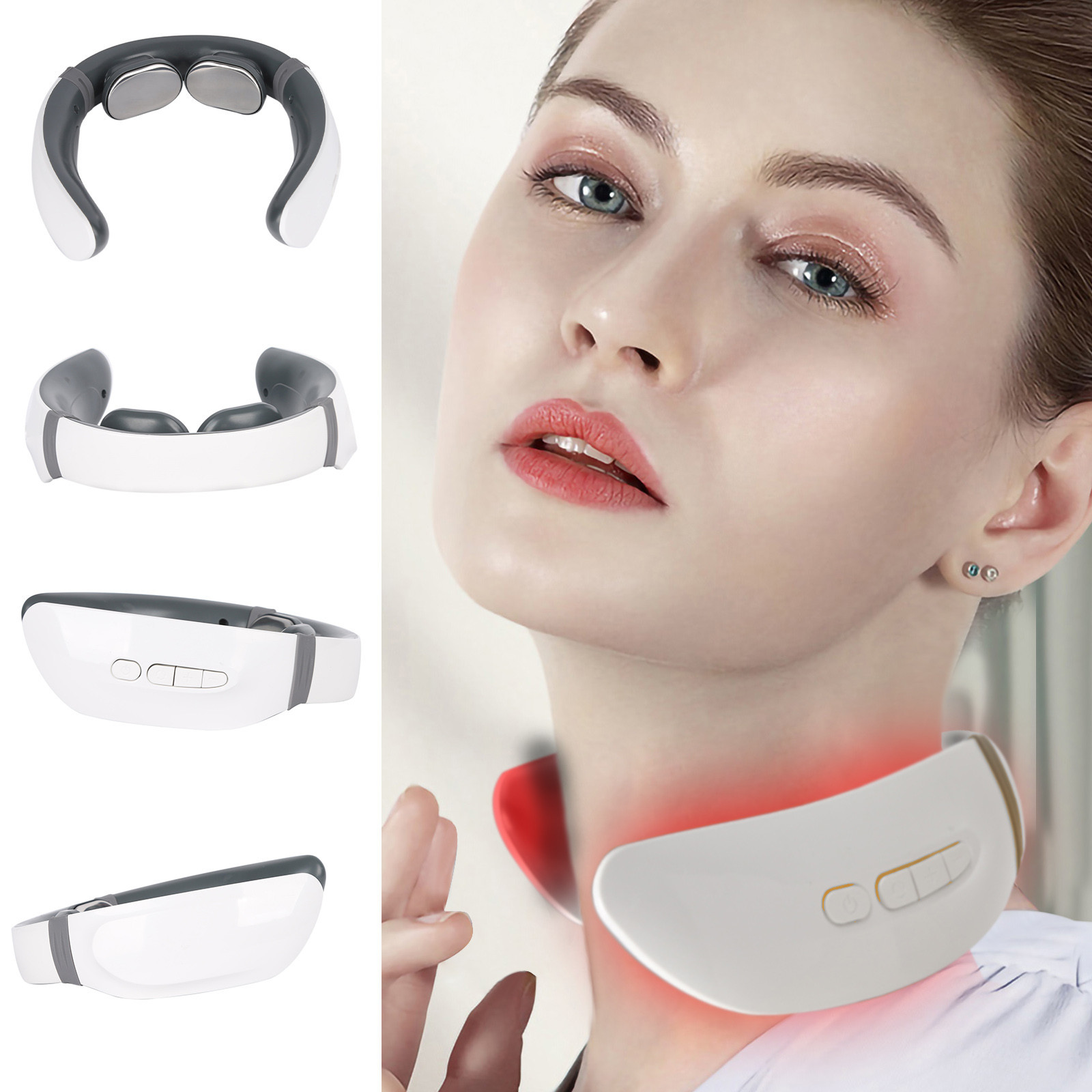 Zougou Heated Neck Electric Plus For Neck And Shoulder Pain Relief ...