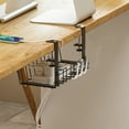 Zougou No Drill Under Desk Cable Management Tray, Desk Wire Management