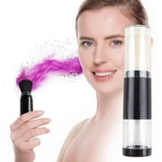 Zougou Retractable Blush Brush With Refillable Pow R Jar For Color Highlight S Blush Pow R Cosmetics White