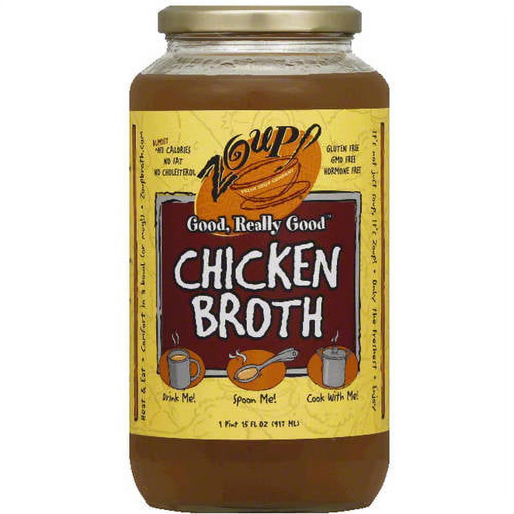 Zoup! Chicken Broth, 31 fl oz, (Pack of 6)