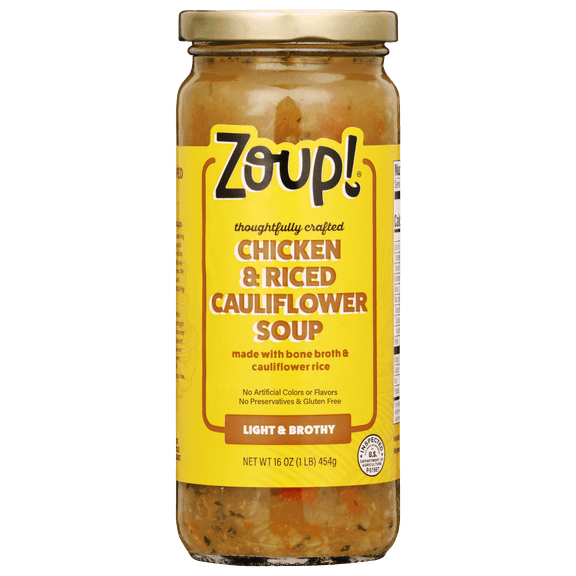 Zoup! Chicken and Riced Cauliflower Soup, Shelf-Stable, 16 oz