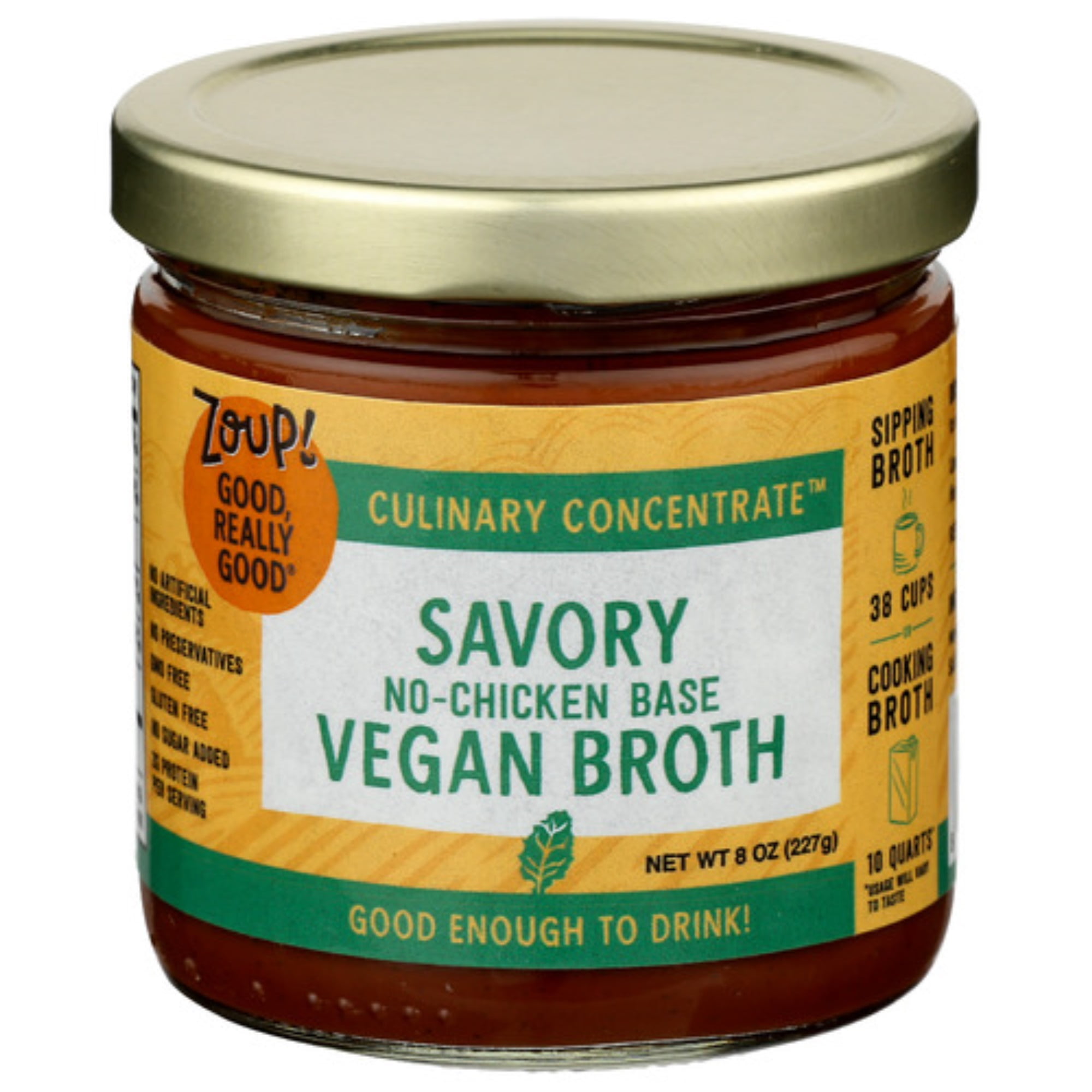 Zoup Good Really 8 oz Broth Concrete Savory Vegetarian Soup Pack of 6