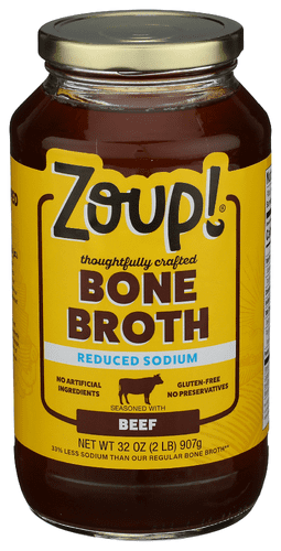 Zoup! Good Really Bone Broth Beef Low Sodium 32 oz (Pack of 6)