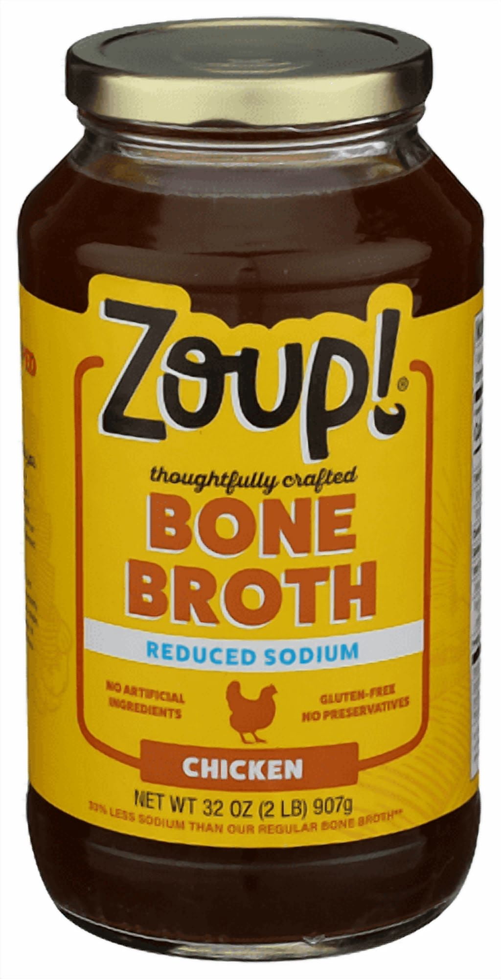 Zoup! Good Really Broth Bone Chicken Low Sodium 32 oz (Pack of 6)