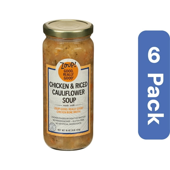Zoup! Good, Really! Chicken Cauliflower Soup 16 oz (Pack of 6)