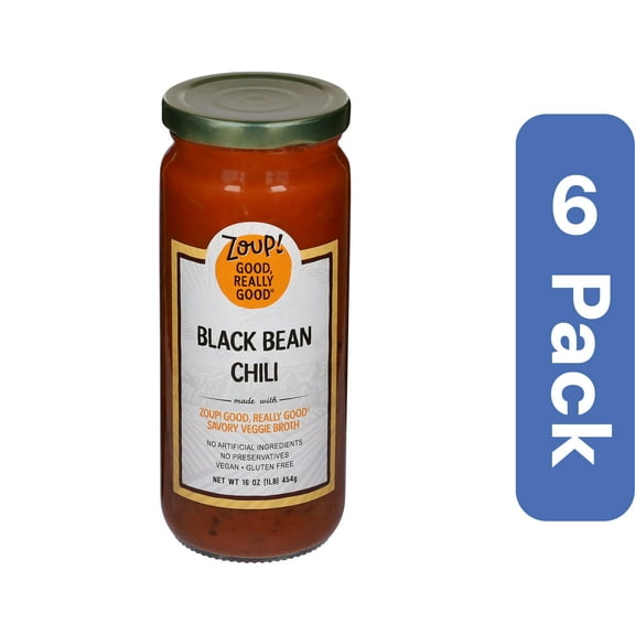Zoup Good Really Chili Bean Black 16 oz (Pack Of 6)