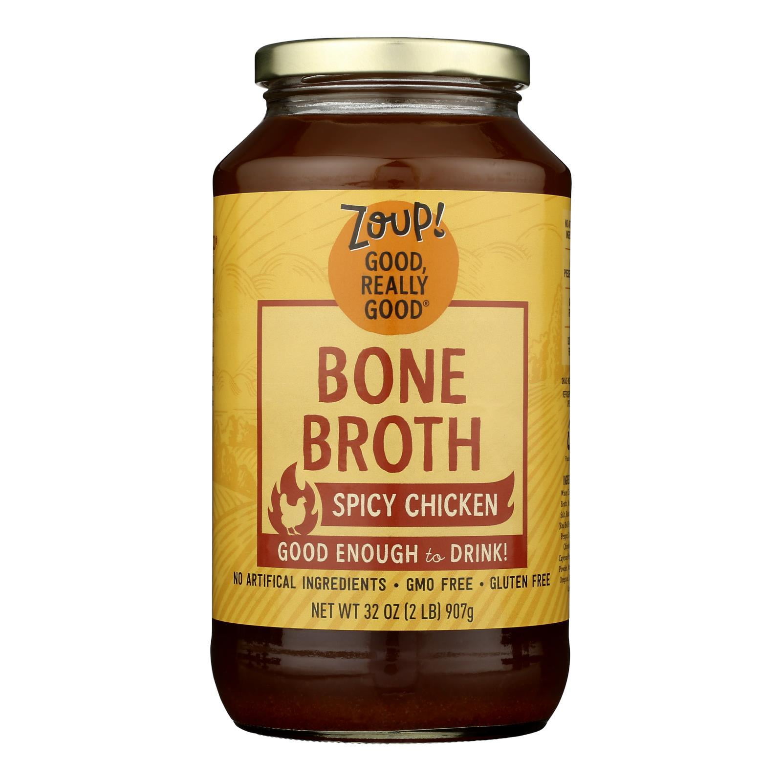 Zoup! Good Really Good Broth Spicy Chicken Bone Case of 632 OZ
