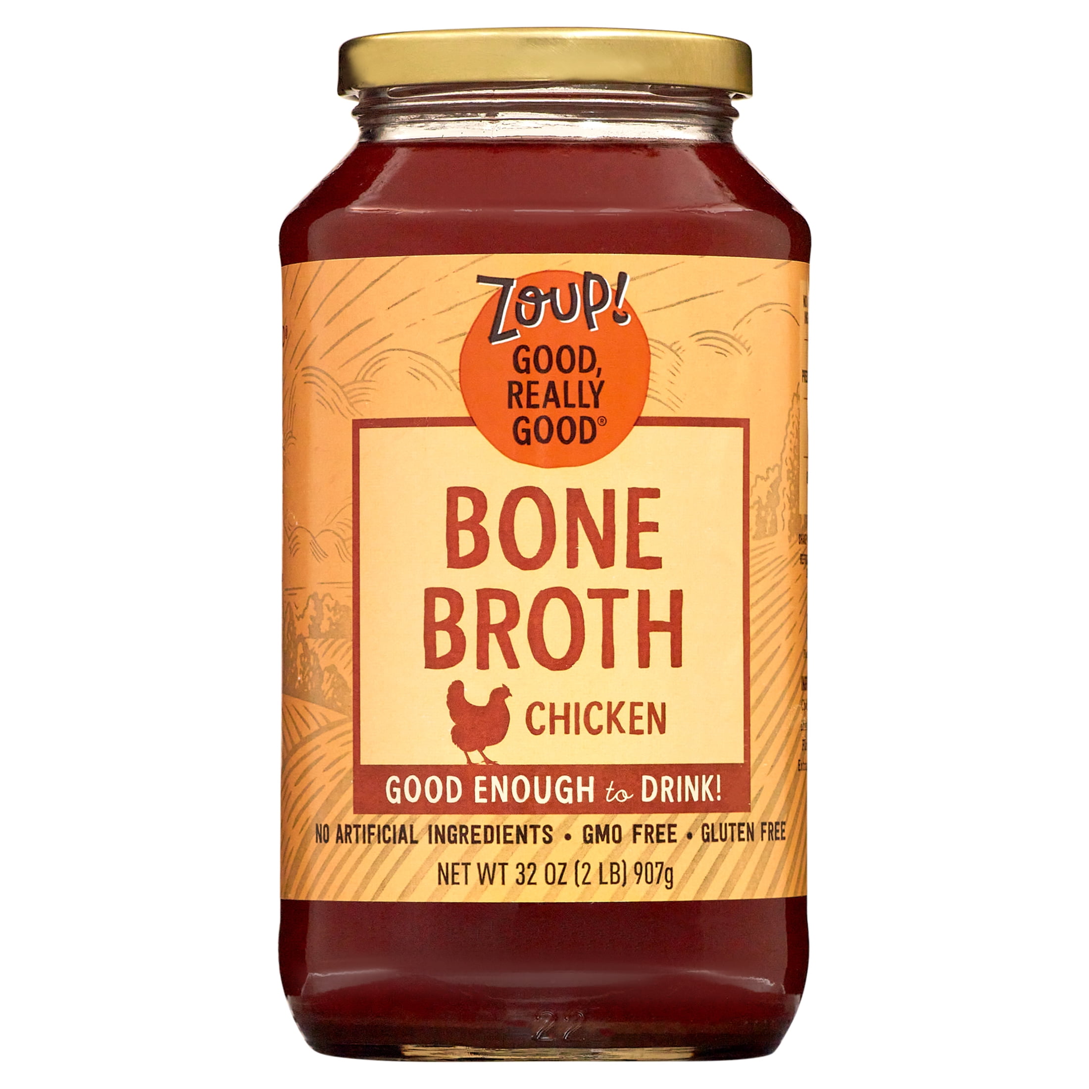 Zoup! Good, Really Good Chicken Bone Broth, ShelfStable, 32 oz