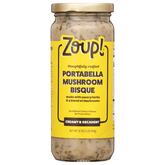Zoup! Good, Really Good, Portobello Mushroom Bisque Soup, Shelf-Stable, 16 oz (Pack of 2)