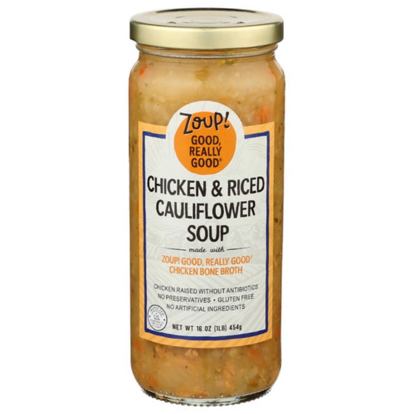 Zoup Good Really Soup Chicken Cauliflower 16 Oz Pack Of 6