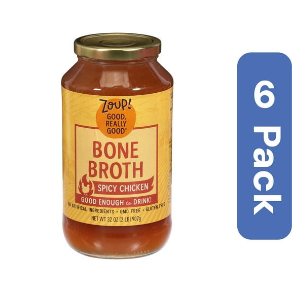 Zoup Good Really Spicy Chicken Bone Broth 32 oz (Pack Of 6)