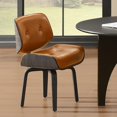 Zouron Swivel Dining Chair, Faux Leather Upholstered Dining Room Chair