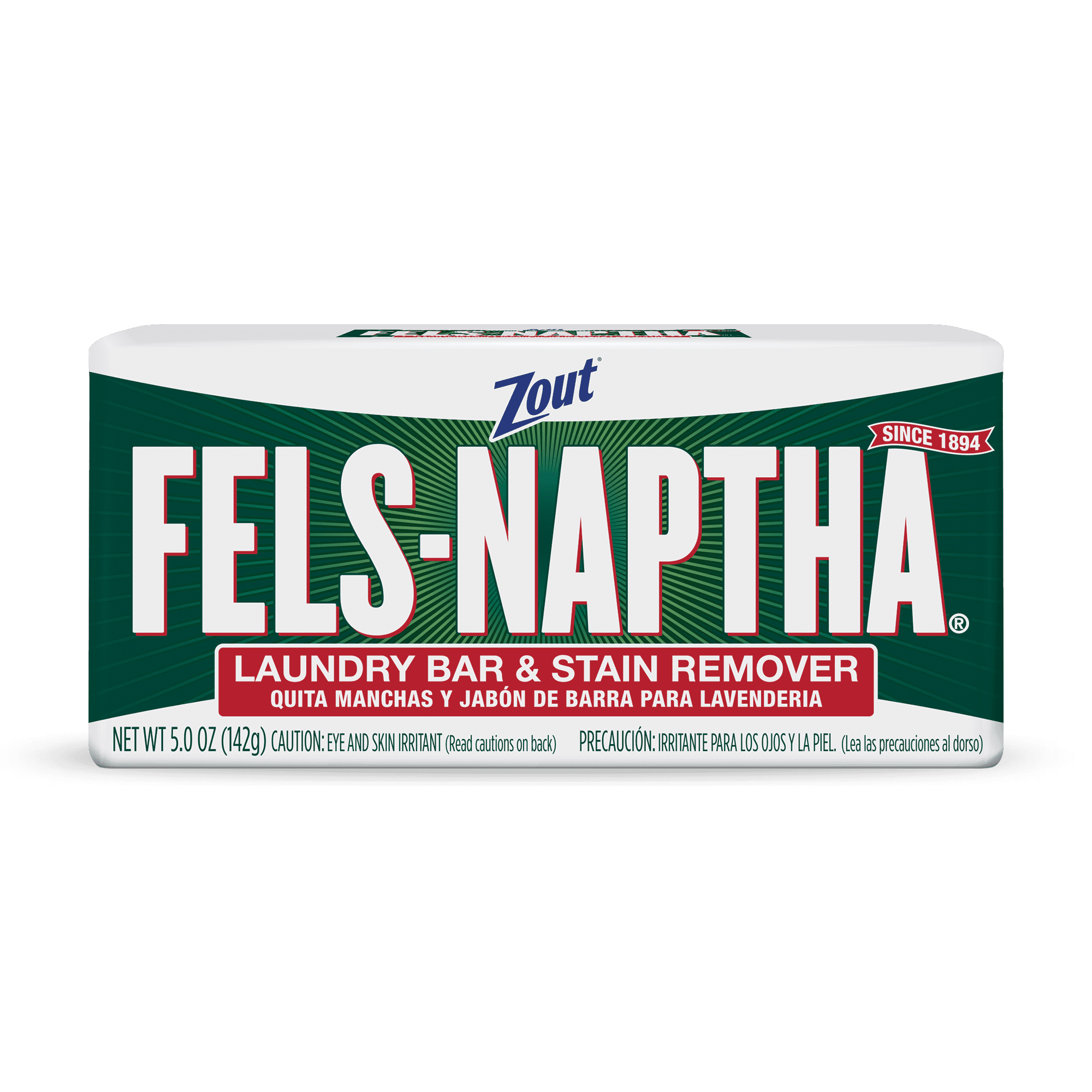 Zout Fels-Naptha Laundry Bar & Stain Remover & Pre-Treater, 5.0 Ounce -  Walmart.com