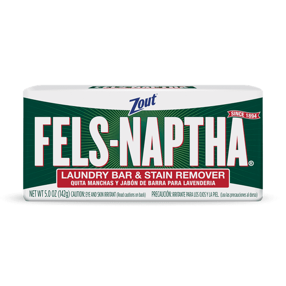Zout Fels-Naptha Laundry Bar & Stain Remover & Pre-Treater, 5 oz, 3 Count