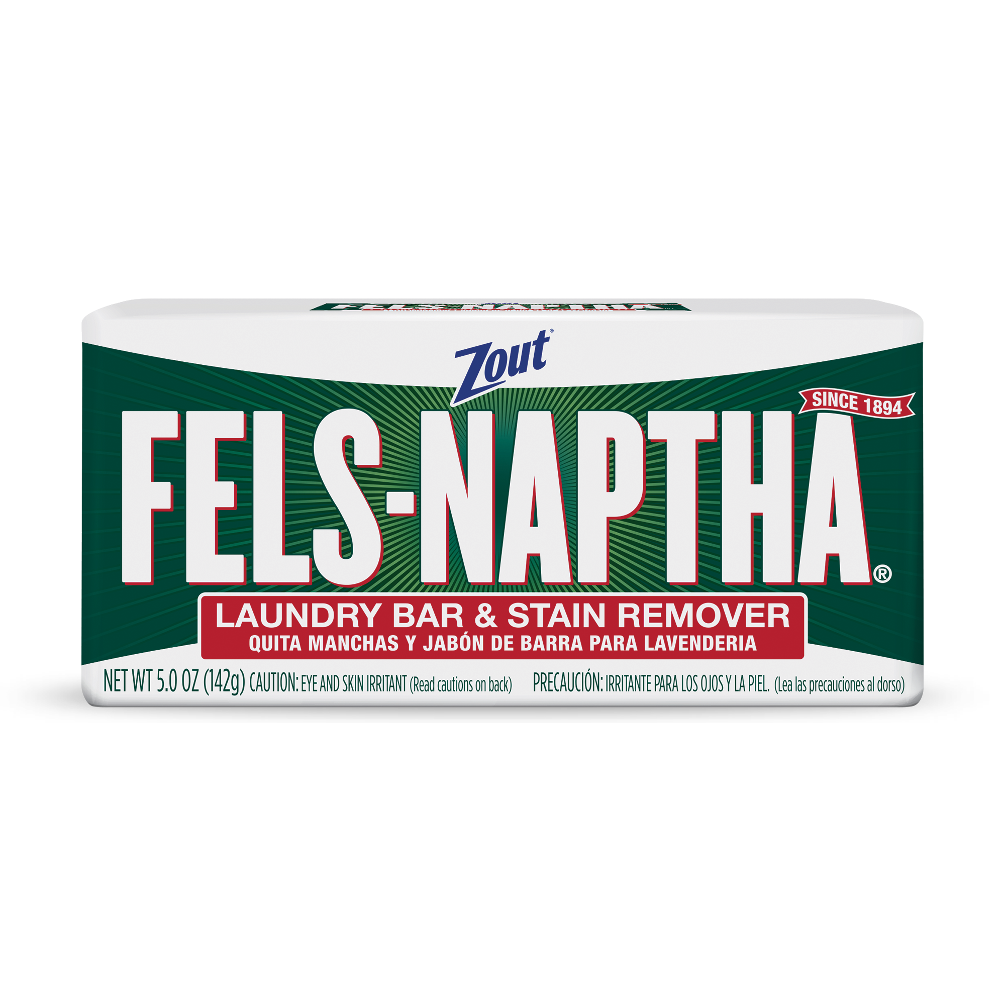 Zout Fels-Naptha Laundry Bar and Stain Remover, Tough Stain Removal, 5 oz., 1 Count - image 1 of 7