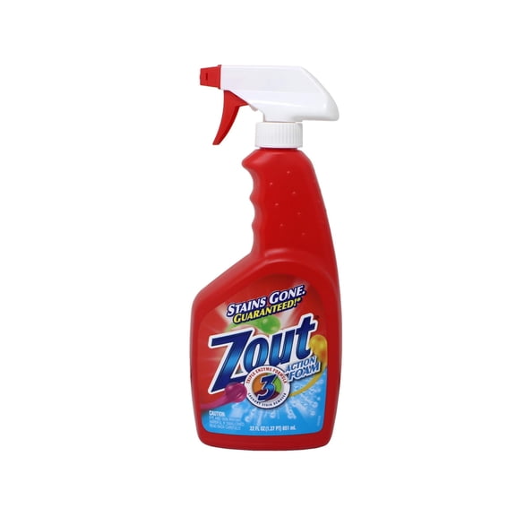 Zout Laundry Stain Remover, Foam Action, Triple Enzyme, 22 oz.