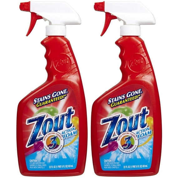 Zout Triple Enzyme Formula Laundry Stain Remover Foam - 22 fl oz - 2 Pack