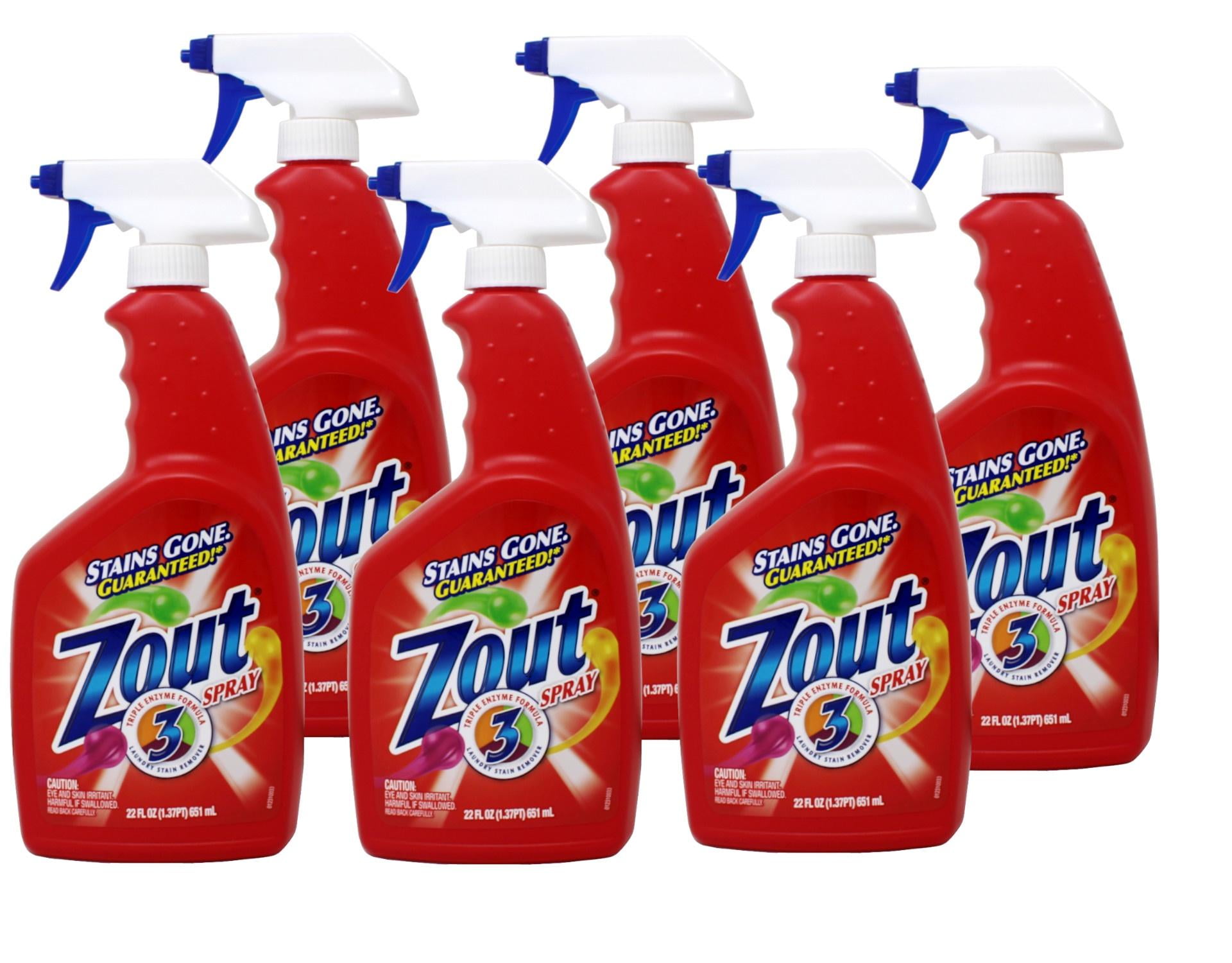Zout Triple Enzyme Formula Laundry Stain Remover Spray, 22 Ounce Pack