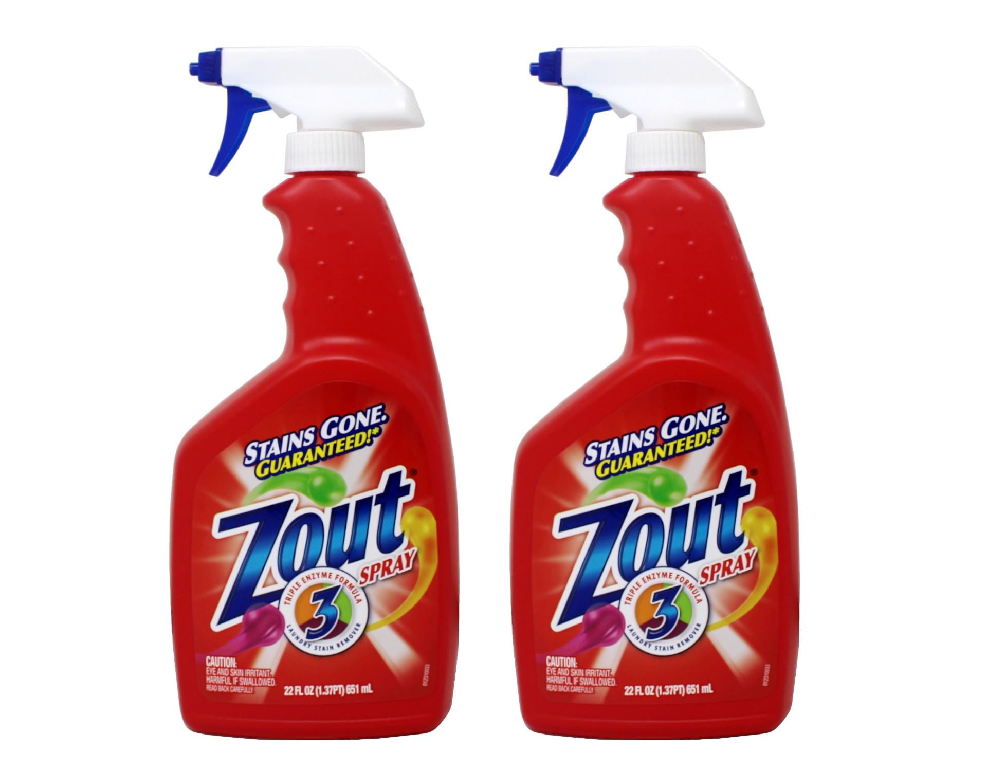 Zout Triple Enzyme Formula Laundry Stain Remover Spray, 22 Ounce Pack
