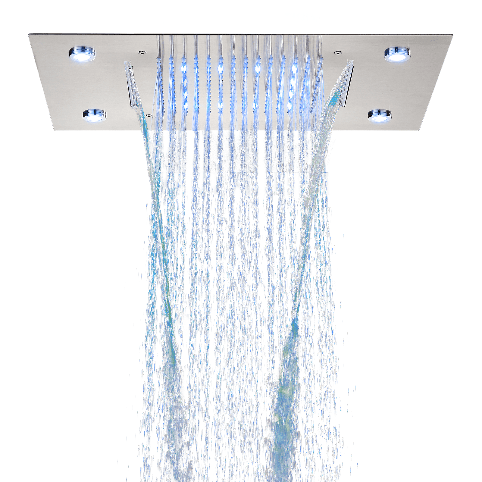 Zovajonia 20"x14" Color Changing LED Shower Head Rainfall Remote ...