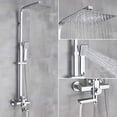 thumbnail image 1 of Zovajonia 3-Way Rainfall Shower Fixture System 8 inch Shower Head Set with Handheld Spray Polished Chrome, 1 of 12
