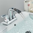 thumbnail image 1 of Zovajonia Bathtub Faucet Set 3-Hole Waterfall Bathroom Sink Faucet Wall Mounted Tub Filler Polished Chrome, 1 of 7