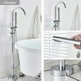 thumbnail image 1 of Zovajonia Batroom Floorstanding Freestanding bath tub mixer taps with shower Tub Filler, 1 of 9