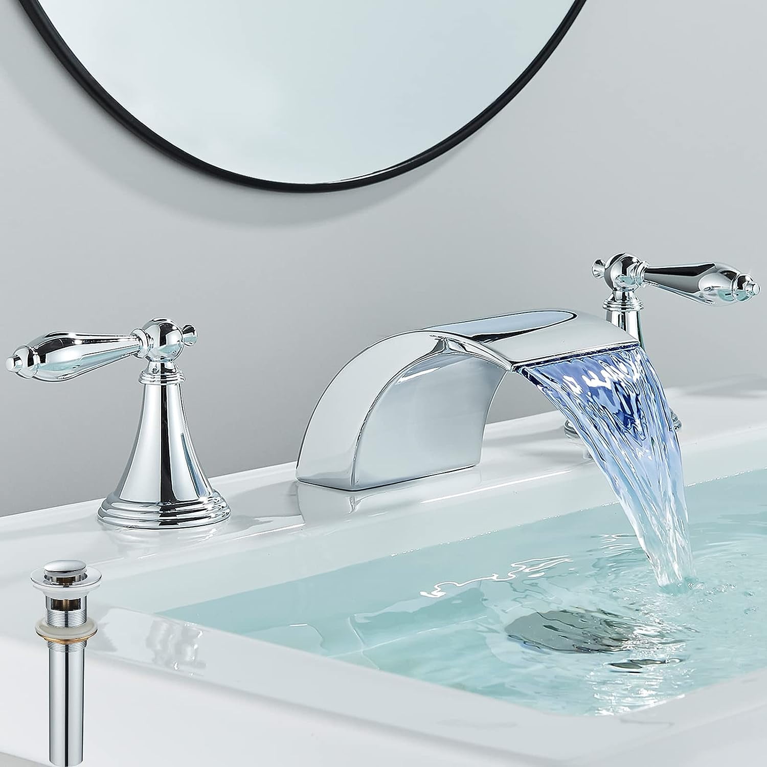 Zovajonia Brass Polished Chrome Bathroom Faucet