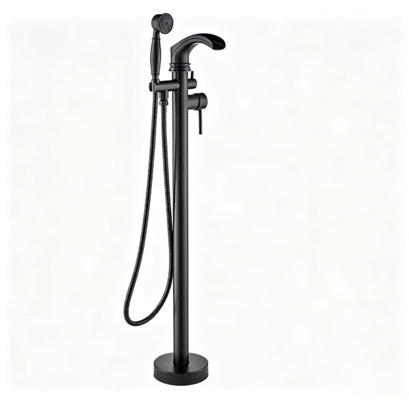 Zovajonia Freestanding Bathtub Faucet Tub Filler Waterfall Floor Mounted Mixer Oil Rubbed Bronze