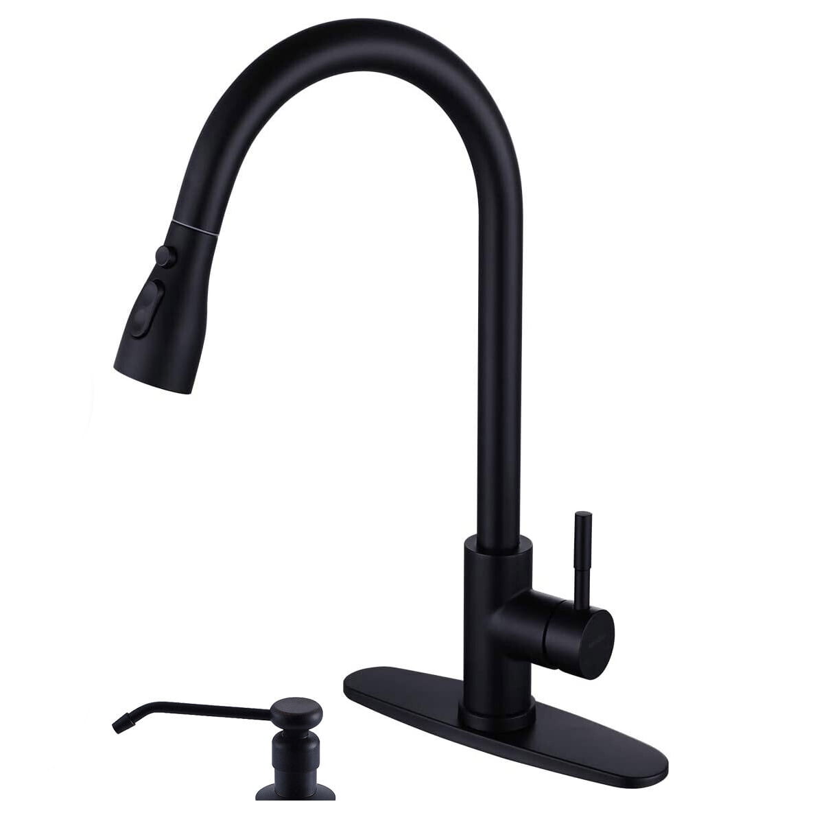 Zovajonia Stainless Steel Kitchen Faucet, Pull Out Spray Sink with Soap