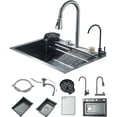 thumbnail image 1 of Zovajonia Kitchen sink waterfall sink with pull-out faucet sinkSet, 1 of 9