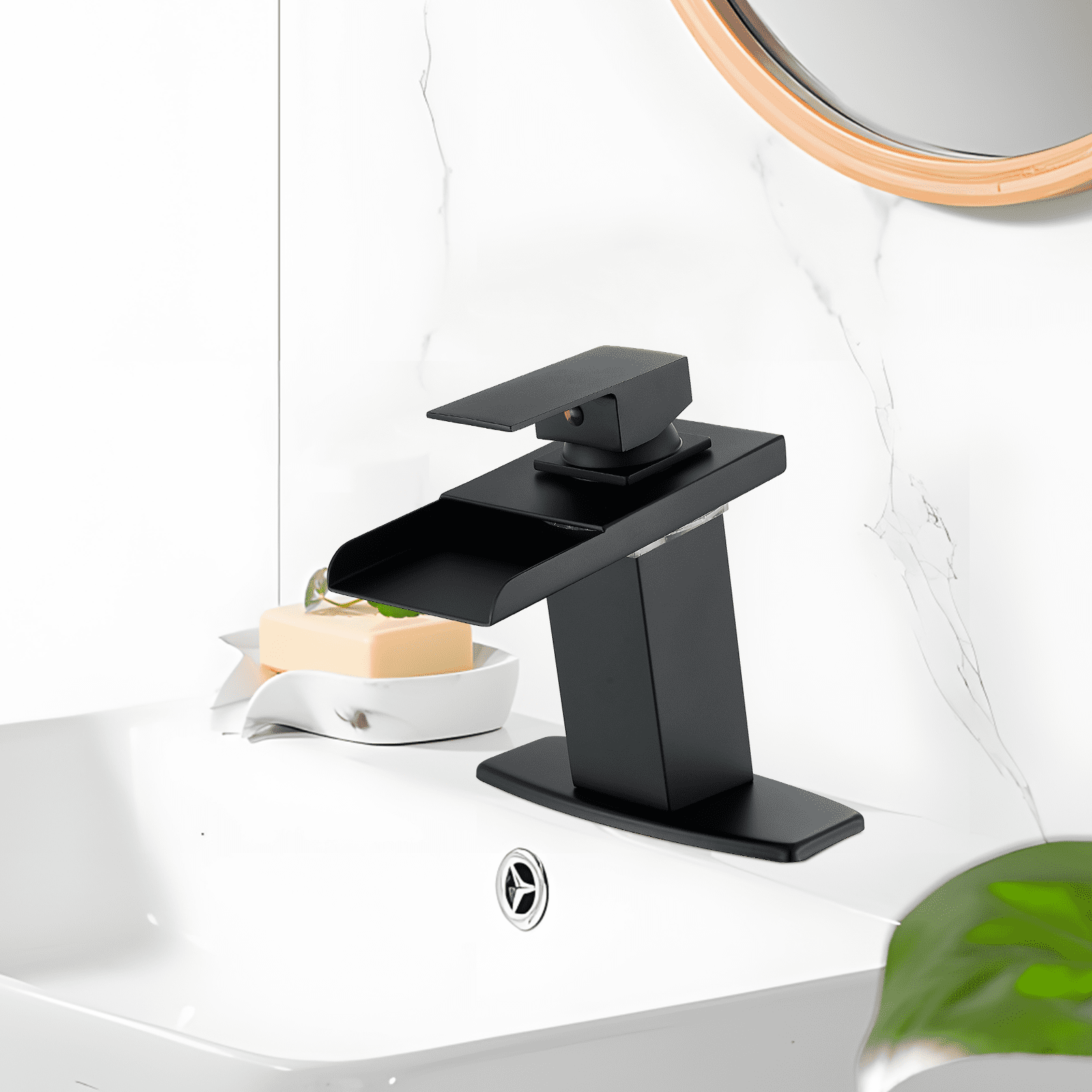 Zovajonia Matte Black Bathroom Faucet