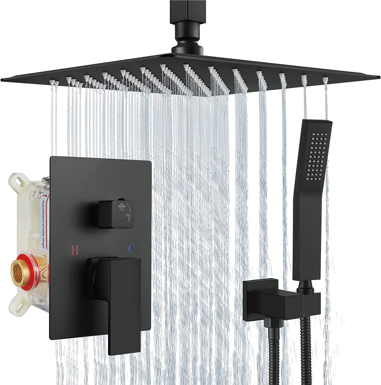 Matte Black Shower System