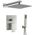 thumbnail image 1 of Zovajonia Shower System 8 Inches Shower Faucet Set, Rain Shower Head with Handheld Spray Bathroom Wall Mount Shower Fixtures Brushed Nickel, 1 of 7