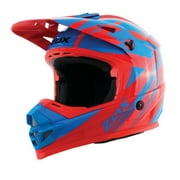 Zox Rush V2 MX Offroad Helmet Matte Red/Light Blue
