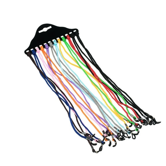 Zoxiy 12 Pcs Eyeglasses String Holder Strap,Sunglasses Strap Around Neck Lanyard Holder,Eyeglasses Strap,23.6" Multicolor Nylon Cords,Secure Eyeglass Holder Chain - Strings for Sunglasses & Readers
