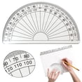 thumbnail image 1 of Zoxiy 180° Semicircular Protractor,Clear Plastic Protractor for Reading Angles,Thickened PS, Dual-Scale, Measuring Both Angles and Lengths,180° Geometry Measuring Tool,Classroom Must Haves, 1 of 6